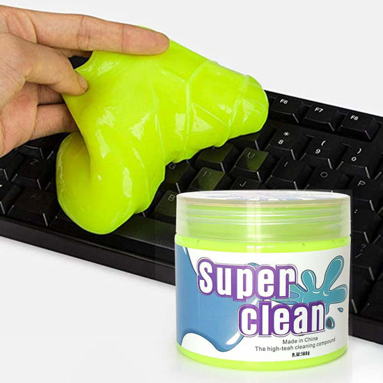 Rong Xuan Super Clean Keyboard Slime Dust Cleaner,Reusable Magic Keyboard Dust Soft Mud,Universal Gel Dust Slime Cleaner for Phone,Car Vents,Laptops