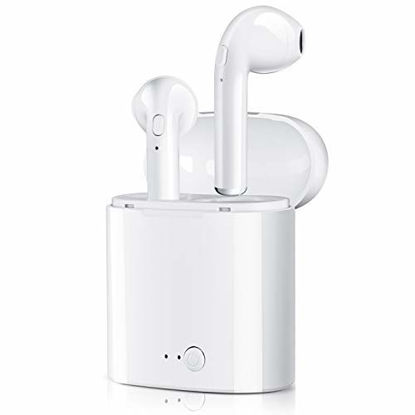 Picture of Bluetooth Headphones, Wireless Earbuds Headphone Stereo in-Ear Noise Canceling Headset with 2 Wireless Built-in Mic Earphone and Charging Case