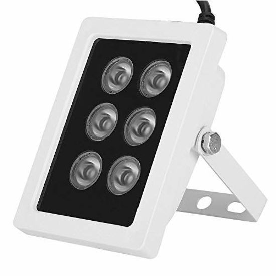 Picture of Tosuny Infrared Illuminator, DC12V 6W Infrared Fill Light with 6 Lamps, IP65 Waterproof IR Illuminators with Bracket for Security Surveillance Camera