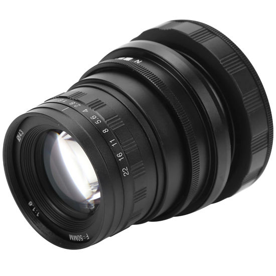 Picture of Vbestlife Tilt Shift Lens, 50mm F1.6 FX Mount Tilt Shift Manual Full Frame Alloy Lens for Fuji Mirrorless Camera