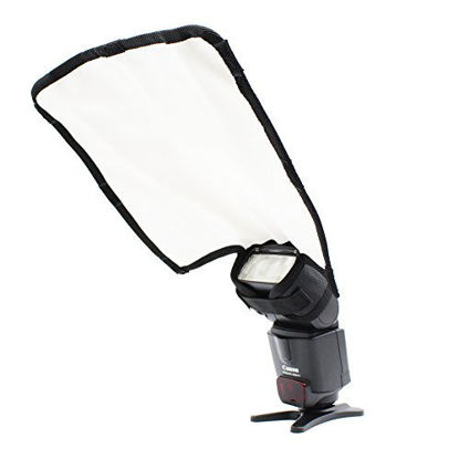Picture of PhotoTrust Flashblender Flash Bounce Reflector with Collapsible Metal Rods-Flashbender Softbox Compatible with Canon Nikon Sony Pentax Fujiflim Olympus Panasonic Bounce Flash,Snoot,GOBO Light Diffuser