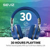 Picture of SEVIZ 10 Wireless Bluetooth Headphones, 30 Hours, The Best Sound and Powerful bass, Noise canceling, Ear-Friendly earpads, Foldable, Built-in Microphone, Stereo Headphones, Blue