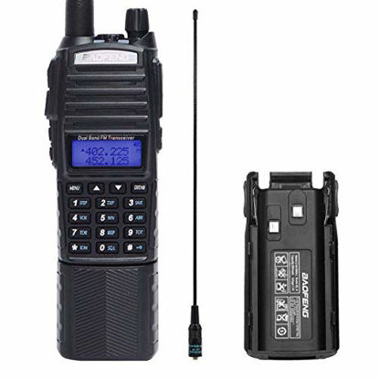 Picture of BaoFeng UV-82 Plus 8W High Power Tri-Power 1W/4W/8W Portable 2M/70CM UHF VHF Dual Band Two-Way Radio 1800mAh Battery with 771 Antenna+3800mah Battery