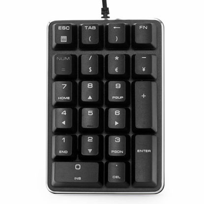 Picture of USB Numeric Keypad, Mechanical USB Wired Numeric Keypad with Brown switches Numpad for Laptop Desktop Computer PC