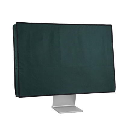 Picture of kwmobile Monitor Cover Compatible with 24-26" Monitor - Monitor Cover Dust PC Screen Protector - Dark Green