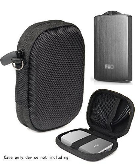 Picture of Headphone Amplifier Case for FiiO A3, FiiO Q1, Creative Sound Blaster E1, E3, Topping NX1s, SMSL Audio Sap-5, mesh Pocket for Cable, Fastening Elastic Strap, Wrist Strap Ballistic Black