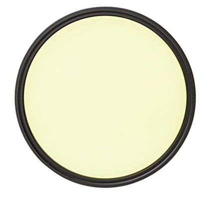 Picture of Heliopan 46mm Light Yellow Filter (704602) with specialty Schott glass in floating brass ring