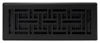 Picture of Decor Grates AJH412-BLK Oriental Floor Register, 4x12 Inches, Textured Black