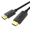 Picture of DisplayPort to HDMI Cable, 3 feet Display Port DP to HDMI Cable Adapter Male to Male Cord Gold-Plated Braided FHD Supports Video and Audio Compatible with Dell, HP, Insignia, Samsung, More