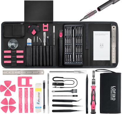 Picture of Ps4/Laptop Screwdriver kit,Computer Repair Tool kit,Pink Screwdriver Set,LOFIXO-92 Magnetic pink tool set for iPhone,xbox one,Nintendo Controller,joycon,Watch,Camera,PC,Mac,Eyeglass