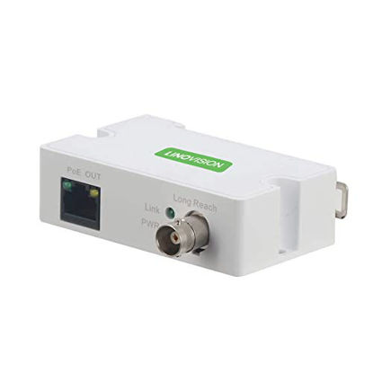 Picture of LINOVISION LR1002-1ET POE IP Over Coax EOC Transmitter Single Port Long Reach Ethernet Over Coax Extender for CCTV IP Camera(Transmitter Only)