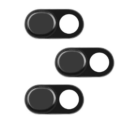 Picture of LorXi Webcam Slide Cover, 3 Pack Ultra Thin Camera Cover Slide Apply to Laptop, Tablet, Smartphone, Protect Your Privacy (Metal Black)