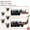 Picture of Lash Clusters D Curl 8-16MIX DIY Eyelash Extensions 72 Clusters Lashes B&Q LASH Eyelash Clusters Eyelash Extensions Volume Wispy Individual Lash Clusters at Home Lash Extensions (B29,D-8-16MIX)