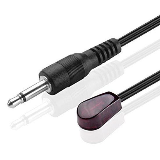 Picture of TNP IR Emitter Extender Extension Cable (10 Feet) - 3.5mm Jack Infrared Red Transmitter Blaster Blink Eye Wire Cord Compatible with IR Repeater Extender System Kit, Xbox One (1 IR Eye Emitter)