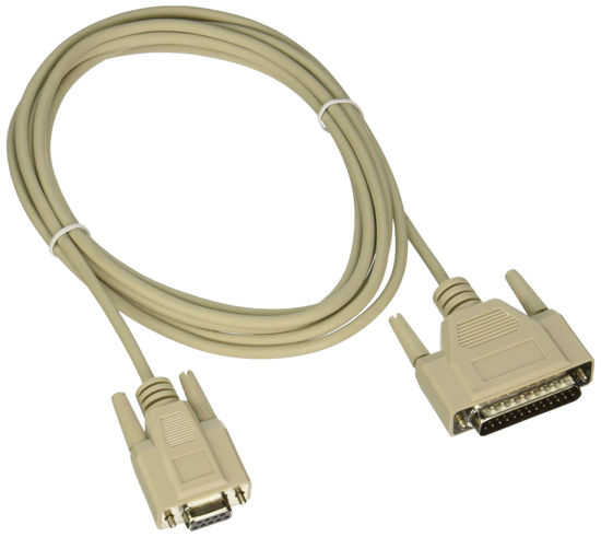 Picture of C2G 02519 DB9 Female to DB25 Male Serial RS232 Modem Cable, Beige (10 Feet, 3.04 Meters)