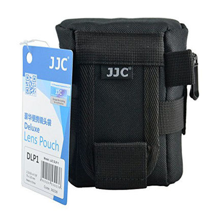 Picture of JJC DLP-1 Deluxe Lens Pouch for Sony E 3.5-5.6/18-55 OSS SEL1855 & SAM SAL1855 Olympus ZUIKO DIGITAL 14-45mm & 14-42mm 1:3.5-5.6 ED SMC PENTAX-DAL 1:4-5.6 50-200mm ED & 1:3.5-5.6 18-55mm NIKON 1 NIKKOR 10-100mm 1:4-5.6 VR LENS AF-S DX Nikkor ED 18-55mm 1:3.5-5.6G II Canon ZOOM LENS EF-S 10-18mm 1:4.5¨C5.6 IS STM & 18-55mm 1:3.5-5.6 IS STM