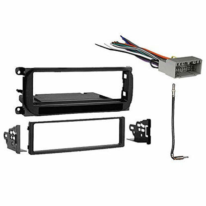 Picture of Compatible with Jeep Liberty 2002 2003 2004 2005 2006 2007 Single DIN Stereo Harness Radio Install Dash Kit Package