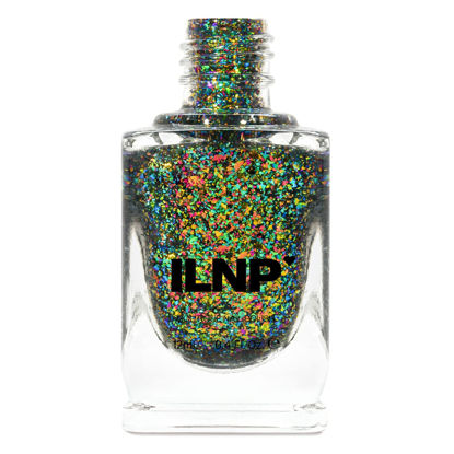Picture of ILNP Ferris Wheel - Green, Gold, Blue, Red, Purple, Pink Ultra Chrome Flakie Nail Polish