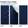 Picture of Hiasan Tablecloth for Rectangle Tables - 70 x 140 inch - Waterproof, Spillproof & Wrinkle Resistant Washable Polyester Table Cloth for Dining/Party/Outdoor Picnic, Navy Blue