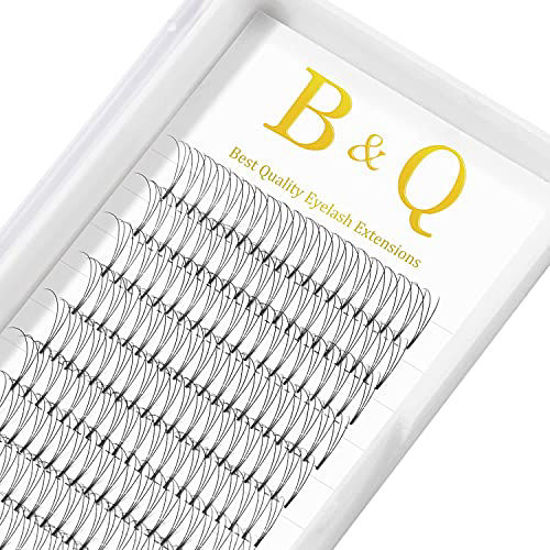 Picture of Premade Fans Eyelash Extensions 3D-C-0.07-8-15MIX Short Stem Pre Made Eye Lash Extension Fans 3D 5D 7D Volume Lash Extensions B&Q Eyelash Extensions 0.07 0.10 C D Curl Premade Fans (3D-C-0.07,8-15MIX)