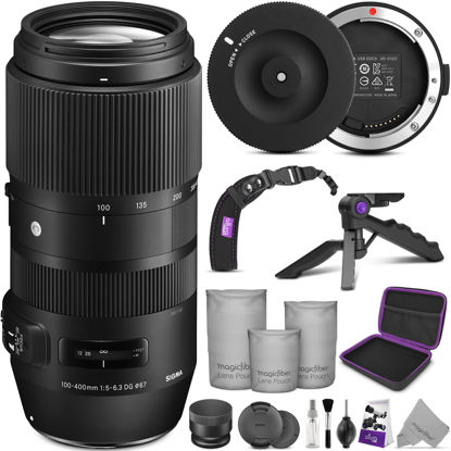 Picture of Sigma 100-400mm f/5-6.3 DG OS HSM Contemporary Lens for Canon EF + Sigma USB Dock with Altura Photo Essential Accessory Bundle