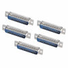 Picture of uxcell D-sub Connector Male Plug 25-pin 2-Row Port Terminal Breakout Solder Type for Mechanical Equipment CNC Computers Blue Pack of 5