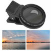 Picture of Cellphone Camera Lens Filter, ND2-400 Neutral Density Filter, 37mm Cellphone Photography Camera Lens Filter with Adjustable Clip, for Different Brands of Mobile Phones