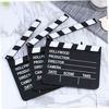 Picture of Film Clapper Board Wooden Movie Clapboard Coating Board Slate Action Scene Clapperboard 7.8x7 inch Film