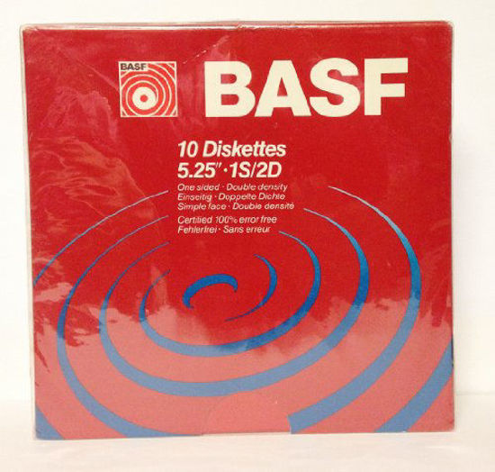 Picture of BASF 10 Diskettes 5.25" 1S/2D One Sided Double Density