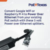 Picture of PoE Texas PoE Power for USB-C Devices, Including Google WiFi & Raspberry Pi - for POS Systems, Digital Signage & More, 802.3af POE to 5 Volt Splitter, Extend Power Delivery Up to 328 Feet