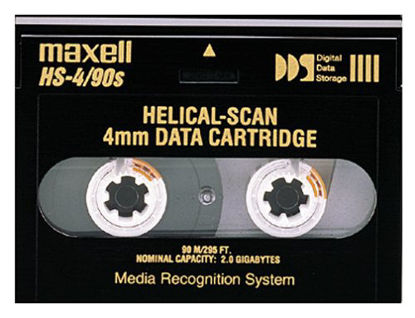 Picture of Maxell 2.0GB 91.5M HS-4/90S 4MM Data Cartridge for Helical Scan Drives (1-Pack)