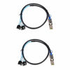 Picture of 2PCS Mini SAS 26P SFF 8088 Male to 4 SATA 4Pin Female 1M 3.3FTCable with Latch,Mini SAS Host/Controller to 4 SATA Target/Backplane