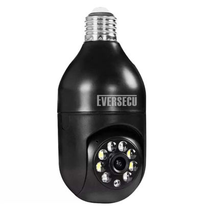 Picture of EVERSECU HD 1080P 2.0MP Wireless PTZ Security Camera with E27 Light Screw, Motion Auto Tracking, 2 Way Audio, Spotlight Night Vision, Tuya Smart Life WiFi Screw-in CCTV Camera