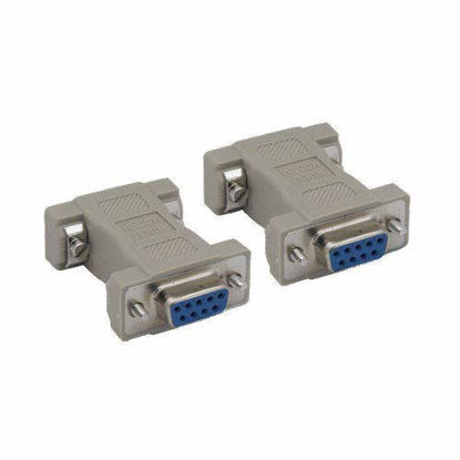 Picture of KENTEK DB9 9 Pin Female to Female F/F Serial/at Modem Adapter Changer Coupler RS-232 Straight Through Molded Peripheral Device