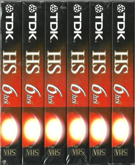 Picture of TDK T-120HS Premium Quality VHS Cassettes 6 pack