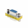 Picture of Fielect DB9 VGA Gender Changer 9 Pin Female to Female 2-Row Mini Gender Changer Coupler Adapter Connector for Serial Applications Blue Pack of 1