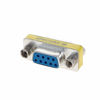 Picture of Fielect DB9 VGA Gender Changer 9 Pin Female to Female 2-Row Mini Gender Changer Coupler Adapter Connector for Serial Applications Blue Pack of 1