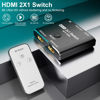 Picture of CABLEDECONN HDMI 2.1 8K Switch with Remote Control Directional 2in 1out 8K@60Hz 4K@120Hz Converter High Speed 48Gbps Compatible with Xbox PS5 Projectors Monitors