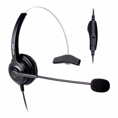 Picture of Headset Headphones + Adjustable Volume + Mute Control for Cisco IP Telephone 7940 7970 8841 8851 8861 8941 8945 8961 9951 9971 and All Series