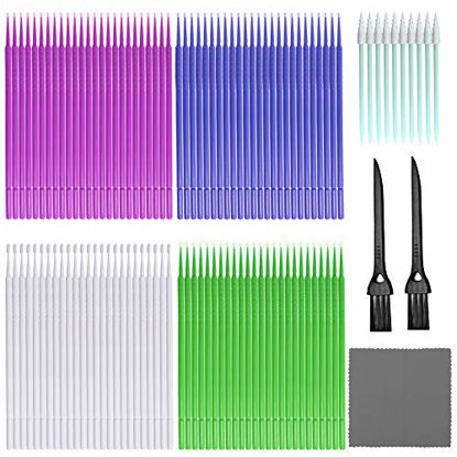 Picture of 53 Pcs Cleaning Kit,Sonku Bendable Mini Soft Brushes Long Spiral Pointed Cleaning Sticks with Anti Static Cleaning Brushes and Cleaning Cloth for Tablet,Camera,Laptop,or Computer Cleaning