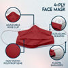 Picture of ASTM Level 3 Disposable 4-Ply Face Mask - Made in USA Filtration Efficiency ? 98% with Ear Savers (10 Pack, Red + Black)