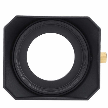 Picture of Acouto 37mm Square Lens Hood for DV Camcorder Digital Video Camera Lens Filter Portable Square Lens Hood Cover Shade Accessory (37mm)