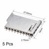 Picture of uxcell SD Memory Card Socket Short Body 11 Pin PCB Mount Connector 5pcs