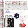 Picture of AnapoliZ Christmas Cellophane Wrap Roll | 100’ Ft. Long X 16” in. Wide | 2.3 Mil Thick, Crystal Clear with Christmas Designs| Gifts, Baskets, Treats, Cello Wrapping Paper | Santa, Snowman Cello Roll