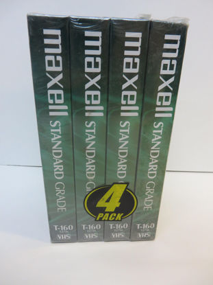 Picture of Maxell 213030 VHS T160 Standard Grade - 4 Pack