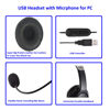 Picture of USB Headset with Microphone for Computer Laptop Noise Cancelling Headphone with Dragon Dictation Mic for PC Softphones Microsoft Teams Zoom Chat Online Teaching Webex Conference Calls Remote Office