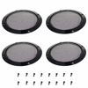 Picture of Fielect 5inches Speaker Grill Mesh Decorative Circle Subwoofer Guard Protector Cover Audio Accessories Black Metal Trim 4Pcs