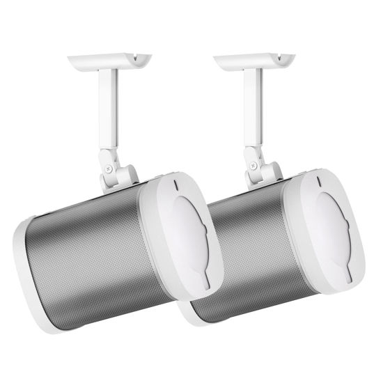 Picture of Speaker Wall Mount and Ceiling Mount for Sonos One, One SL, Play 1 - Swivel & Tilt Adjustable Mounting Brackets for Sonos One, One SL, Play:1 Speaker Mounts, 2 Pack, White