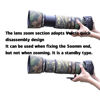 Picture of COMEOXO Lens Cover Camouflage Stretch Fabric Camera Rain Cover  for NIKON AF-S 200-500mm F5.6 E ED VR Lens Protection Sleeve （Color: # Pine Tree Camouflage ）