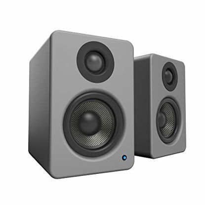 Picture of Kanto YU2 Powered Desktop Speakers - 3" Composite Driver, 3/4" Silk Dome Tweeter, Built-in USB DAC - Matte Grey (Renewed)